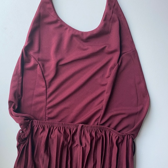 ASOS belted pleated maxi dress in red - size 10 - Picture 5 of 8